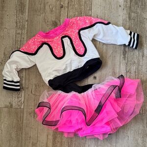 Weissman Pink and White Dance Costume